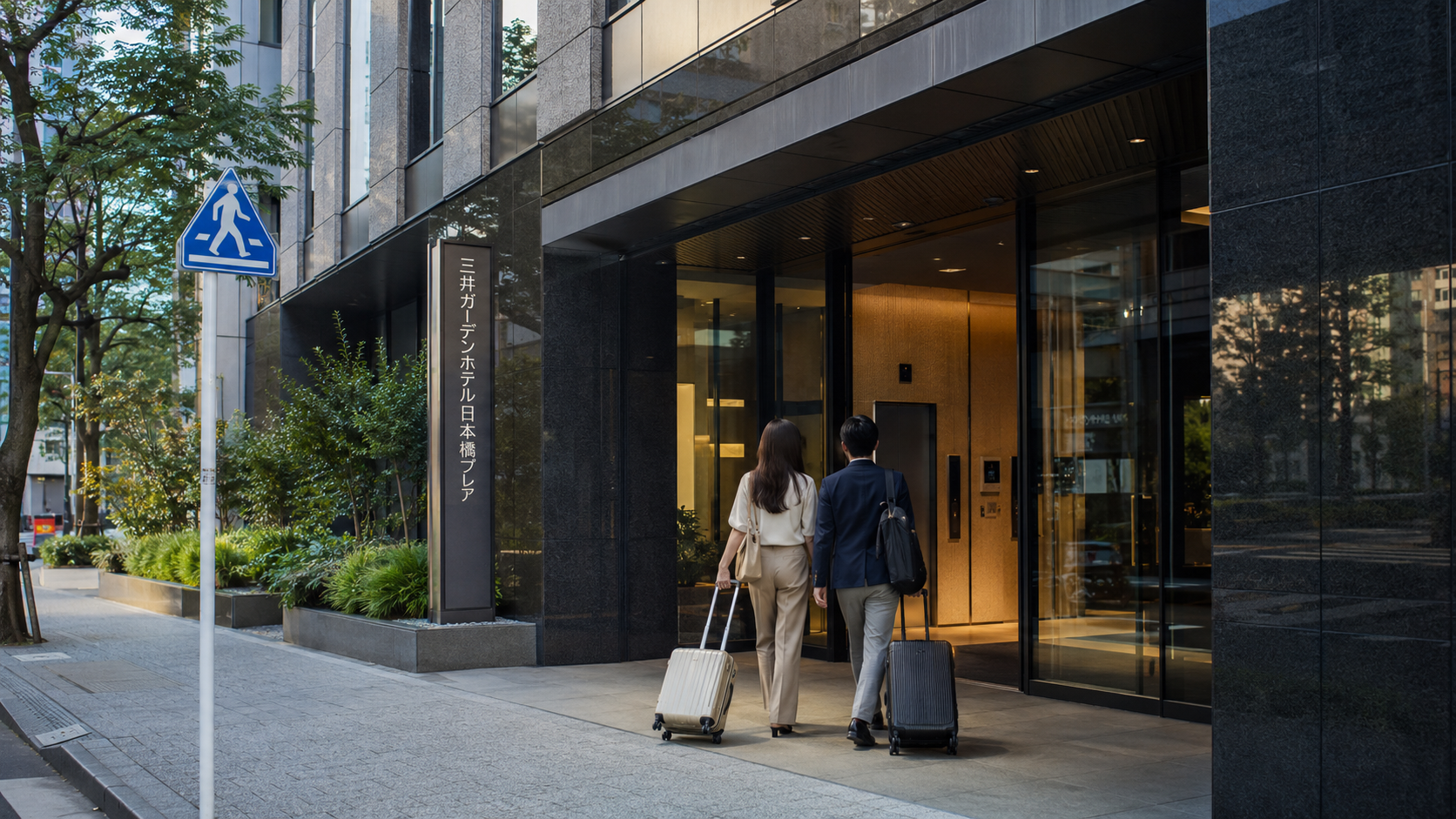 三井ガーデンホテル日本橋プレミア:日本橋プレミアのホテル入口のイメージ