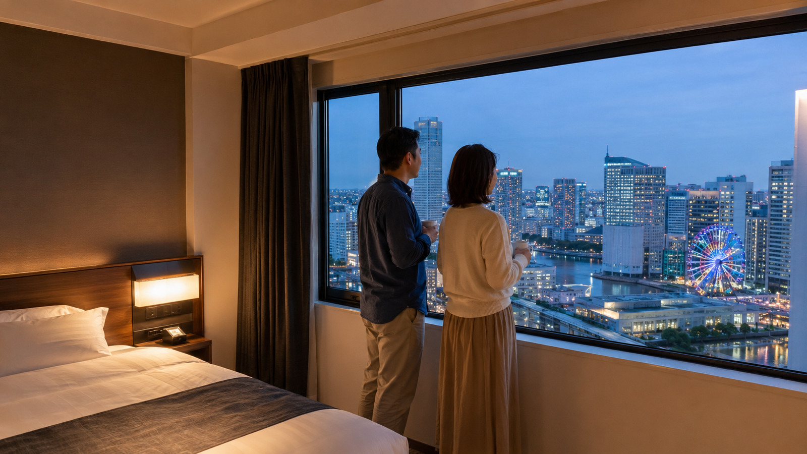 ベイビュー客室からの夜景