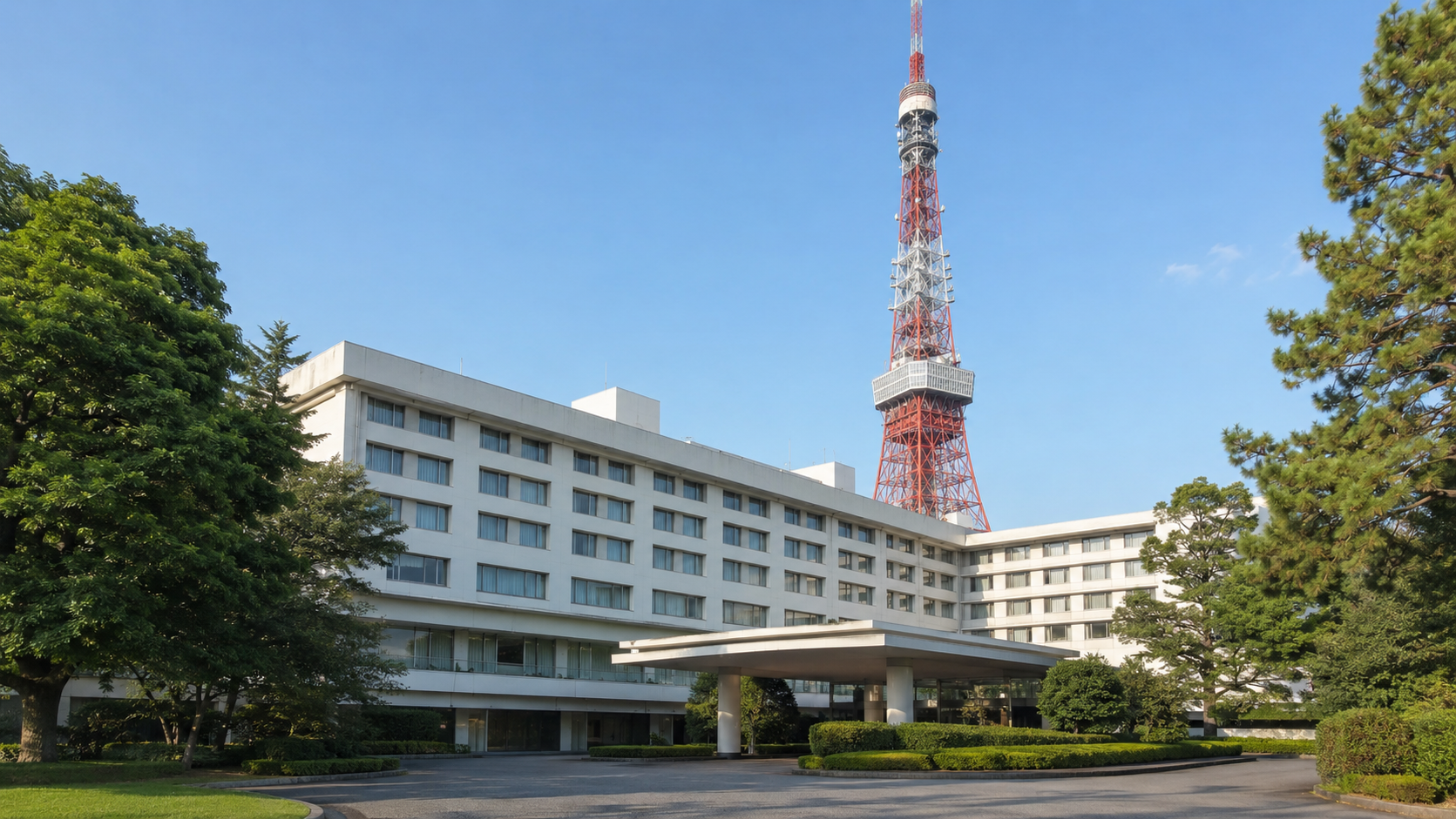芝公園の東京プリンスホテルと東京タワーのイメージ