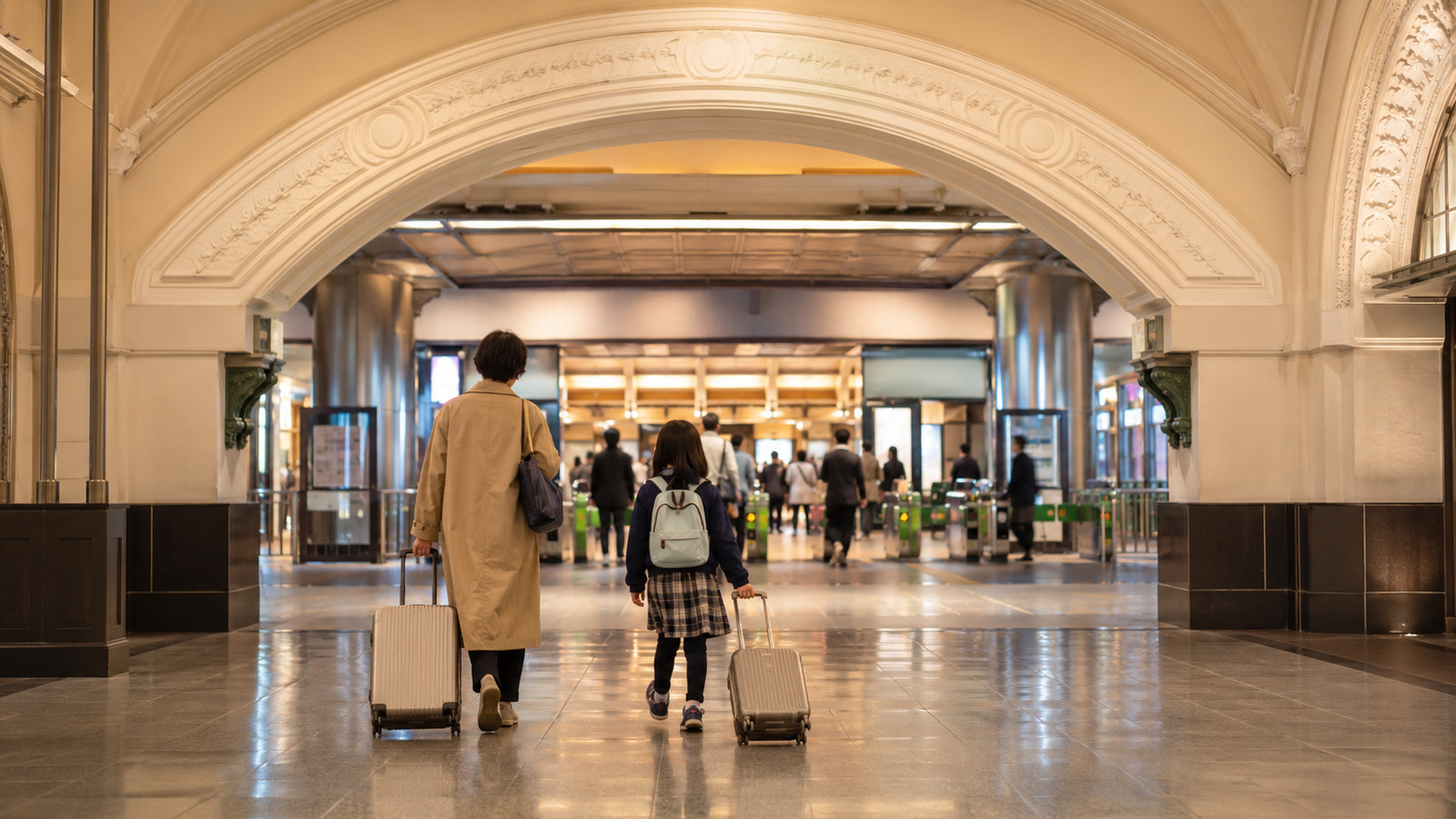 東京ステーションホテルに泊まる:丸の内南口と駅舎ドームのイメージ