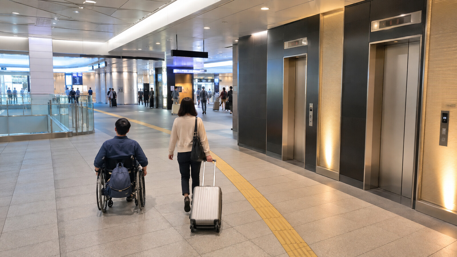 ホテルグランヴィア大阪:連絡橋口バリアフリー動線のイメージ