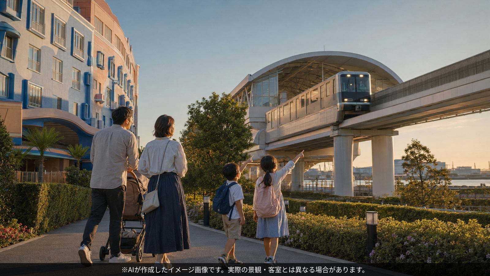 東京ディズニーリゾート・トイ・ストーリーホテル:ベイサイド駅動線のイメージ