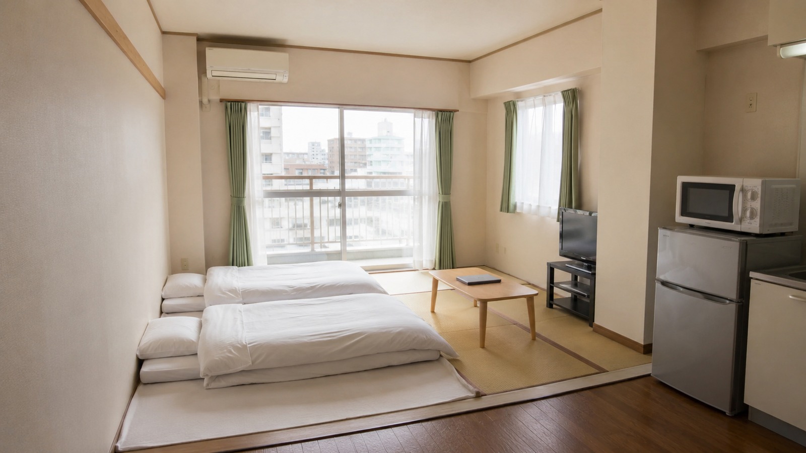 Tabist グローレ大阪:和室と客室家電のイメージ