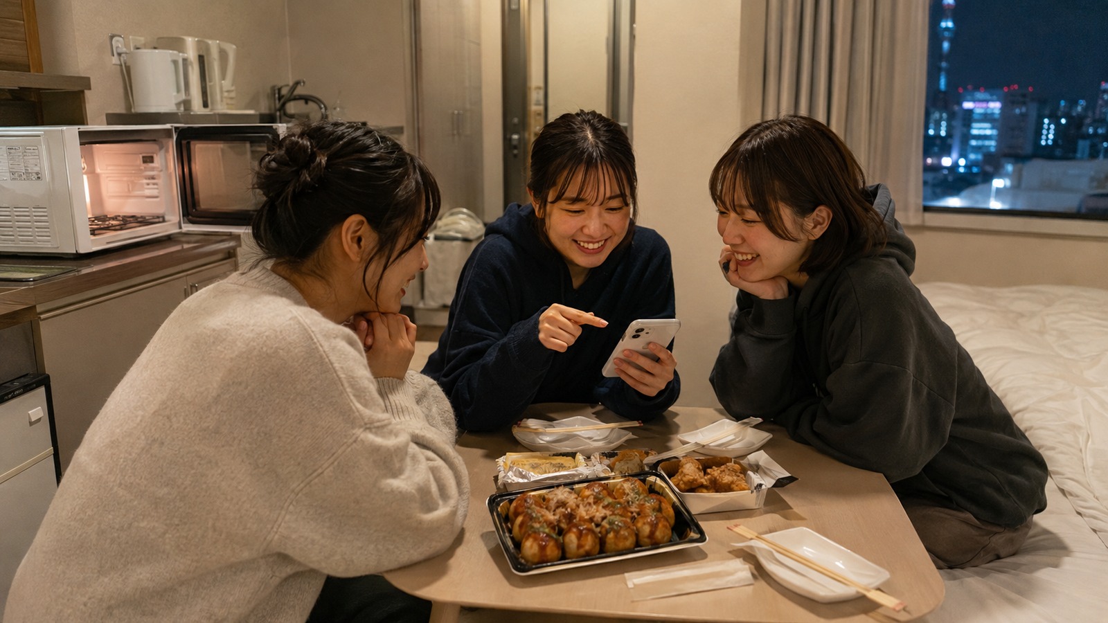 Tabist グローレ大阪:夜食と翌日相談のイメージ
