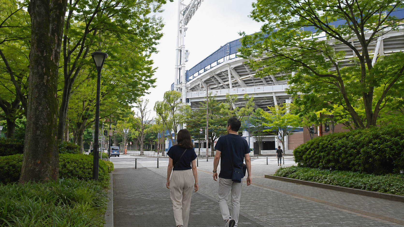 横浜公園と横浜スタジアム周辺の移動イメージ