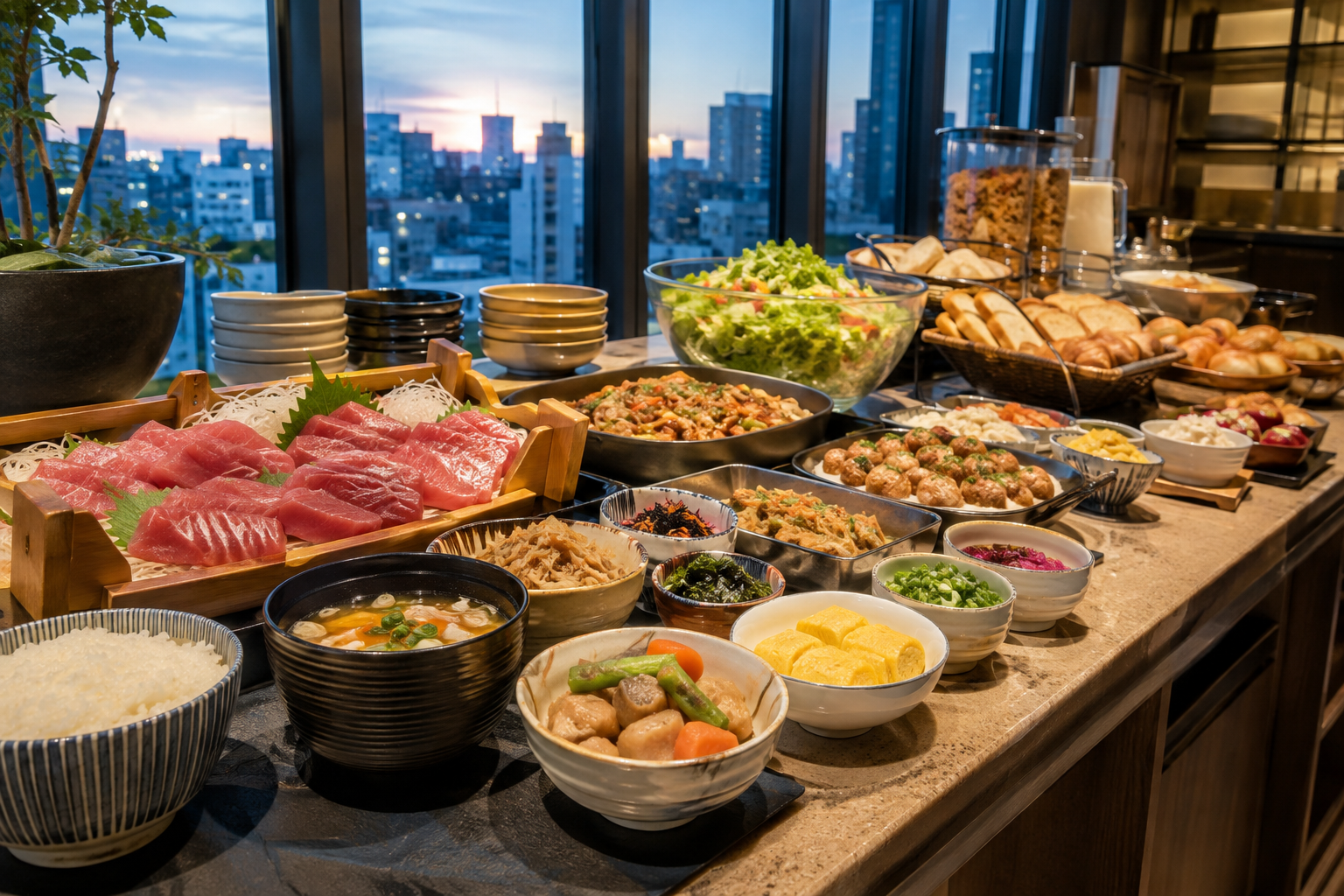 大阪らしい朝食ビュッフェのイメージ