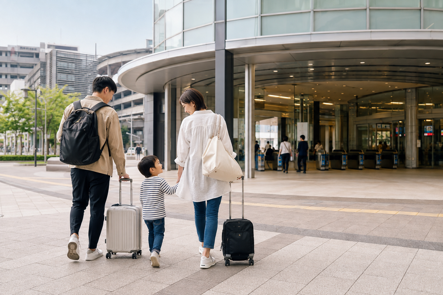 西鉄久留米駅へ向かう旅行者のイメージ