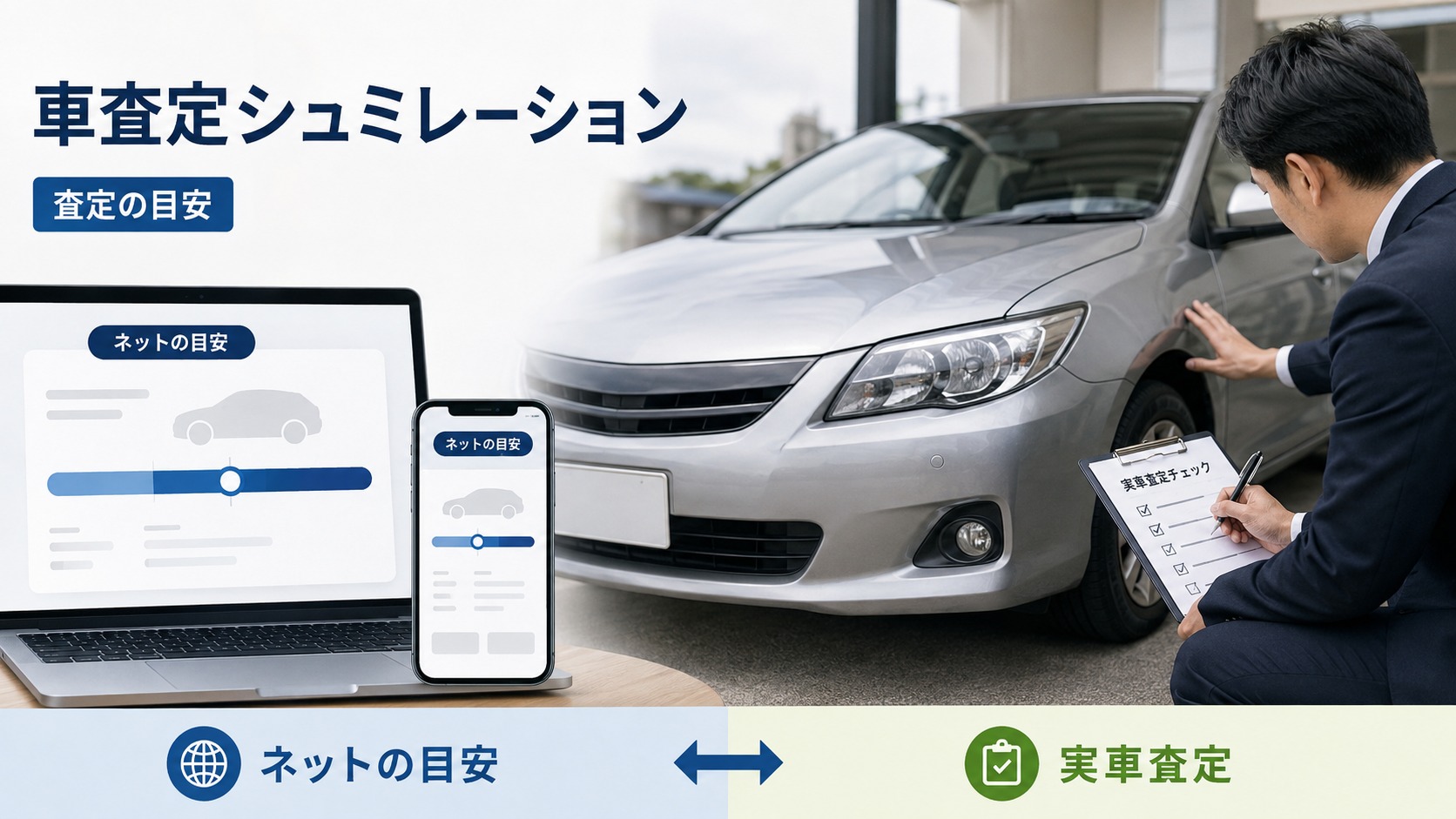 車査定シミュレーションで相場はいくらまで分かる？実査定との違いと使い方