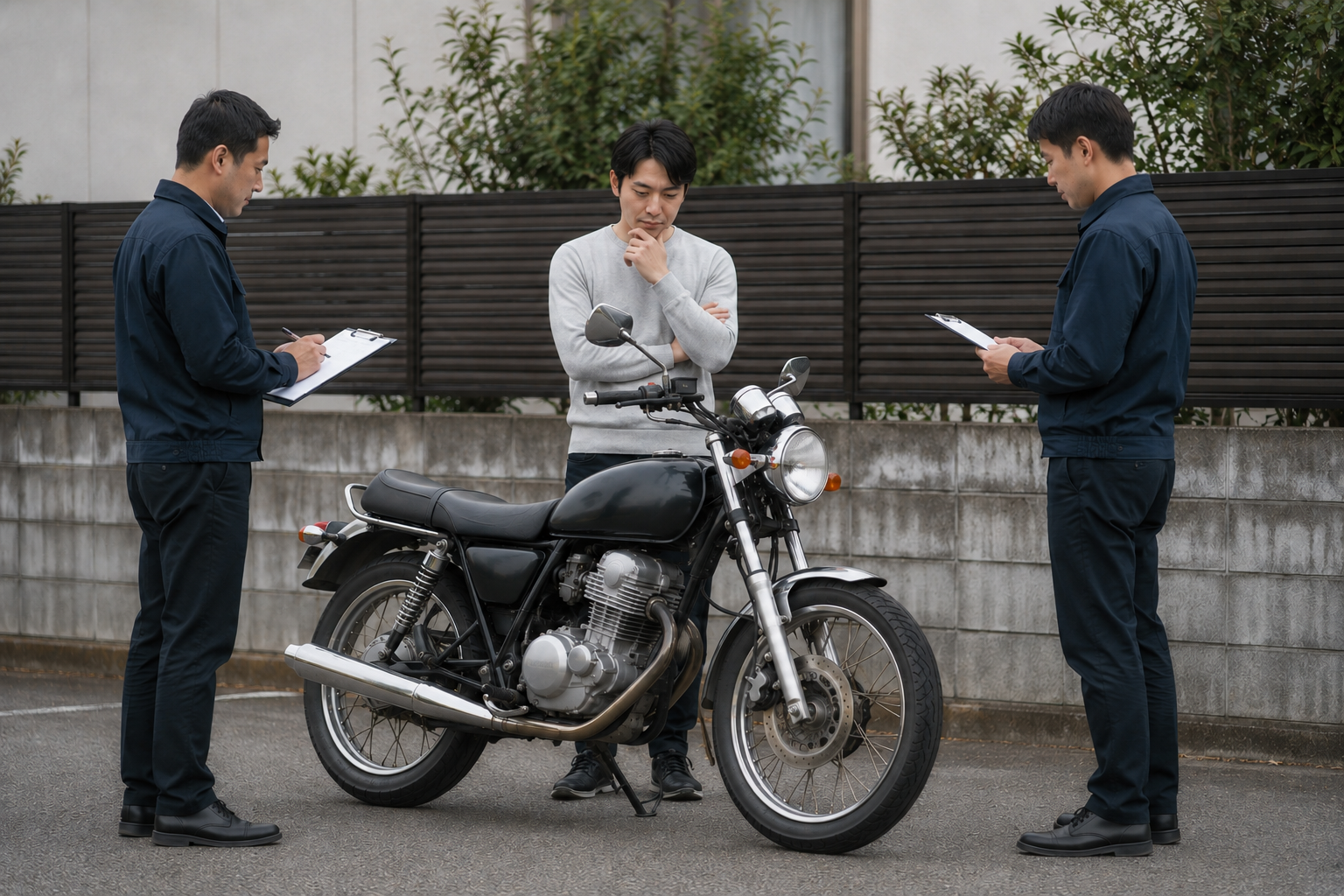 同じバイクについて複数業者の査定条件を比べる場面