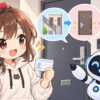 賃貸 鍵 交換 自分 でについてワクちゃんとチャッピーが確認しているイラスト