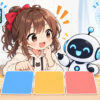 ネット 回線 おすすめについてワクちゃんとチャッピーが確認しているイラスト