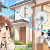 戸建て ネット 回線 おすすめについてワクちゃんとチャッピーが確認しているイラスト