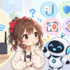 wi fi ルーター 一人暮らし 工事 不要についてワクちゃんとチャッピーが確認しているイラスト