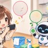 3 人 家族 引越し 費用についてワクちゃんとチャッピーが確認しているイラスト