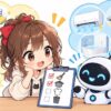 布団 粗大 ゴミについてワクちゃんとチャッピーが確認しているイラスト