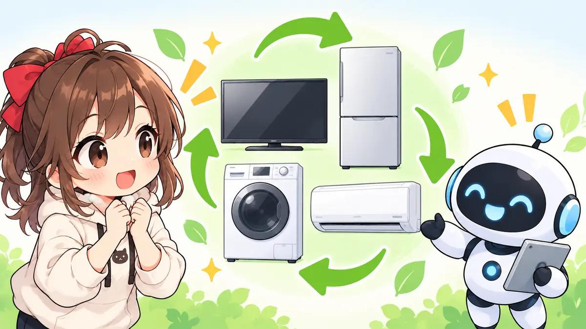 お 掃除 機能 エアコンについてワクちゃんとチャッピーが確認しているイラスト