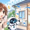 屋根 工事 業者についてワクちゃんとチャッピーが確認しているイラスト