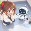 外壁 塗装 おすすめ 業者についてワクちゃんとチャッピーが確認しているイラスト