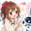 linemo povo 比較についてワクちゃんとチャッピーが確認しているイラスト