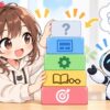 チャット gpt サイトについてワクちゃんとチャッピーが確認しているイラスト