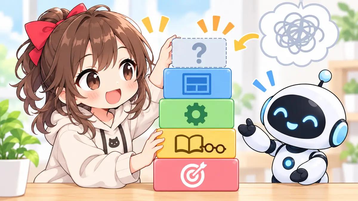 オープン ai チャット gptについてワクちゃんとチャッピーが確認しているイラスト