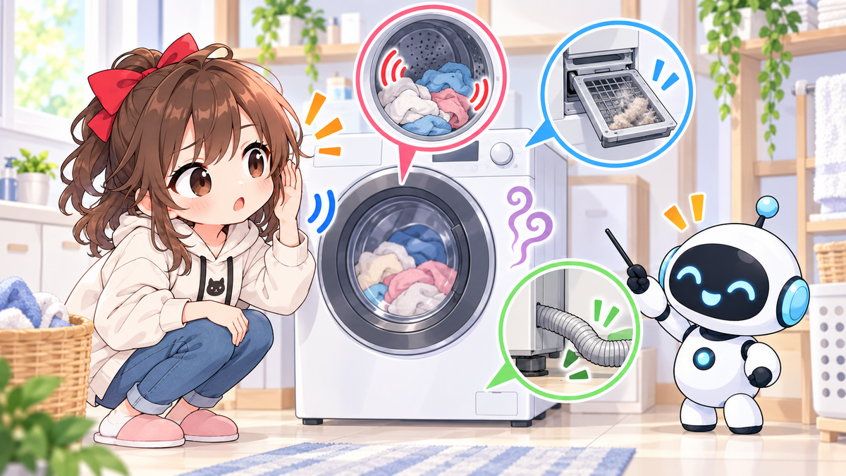 洗濯機脱水うるさいは放置していい?確認する順番と相談の目安