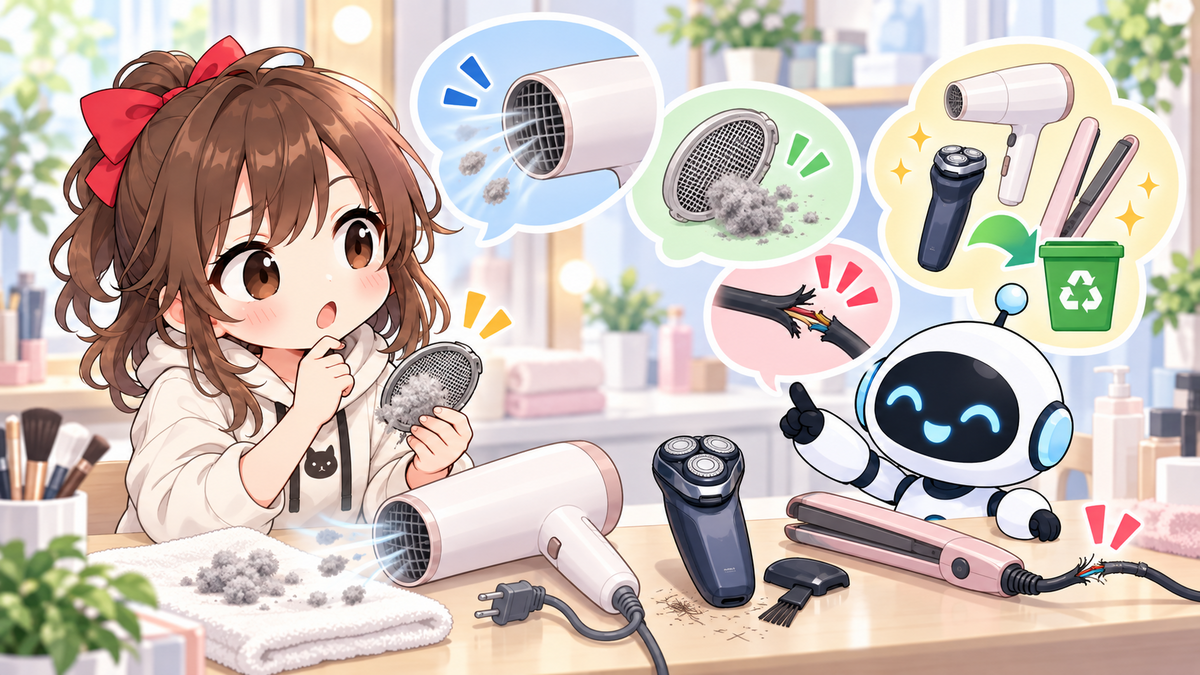 ドライヤーナノケア寿命の目安は？判断材料と早めに確認したいサイン