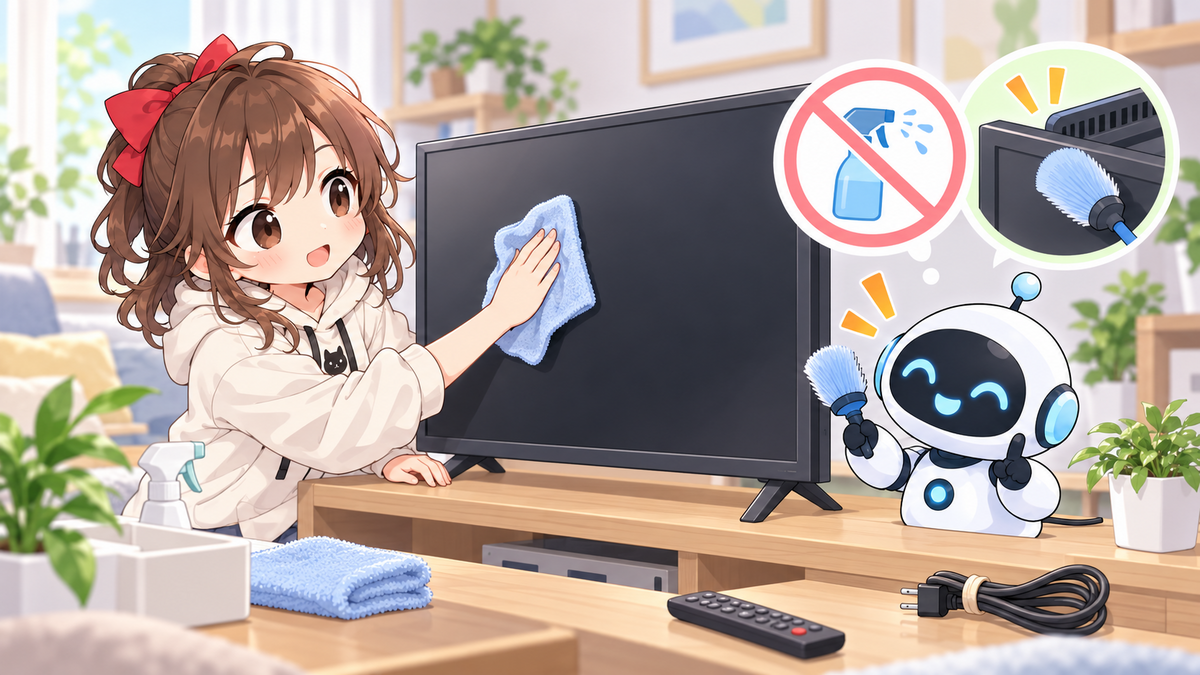 テレビ画面汚れはどこまで自分でできる?安全な手入れの順番