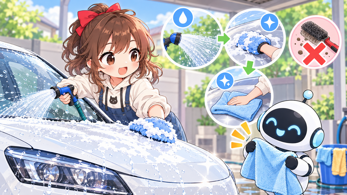 セルフ洗車をすっきり仕上げるコツ｜落ちにくい汚れへの対応