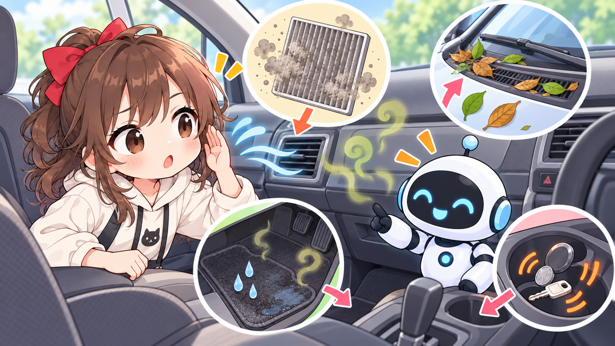 車の臭い取りの正体を切り分ける｜正常な範囲と注意サイン