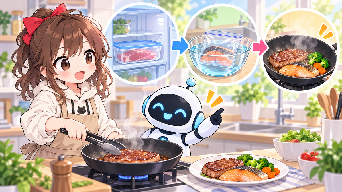 お肉解凍の基本手順｜時間の目安と中心まで確認する方法