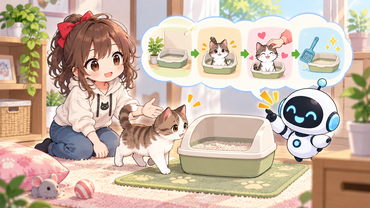 ねこのトイレは何を伝えている？場面別の見方と対処