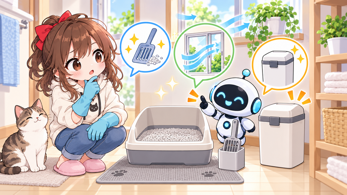 ニオイをとる砂を生活に取り入れるには｜置き方・慣らし方・手入れ