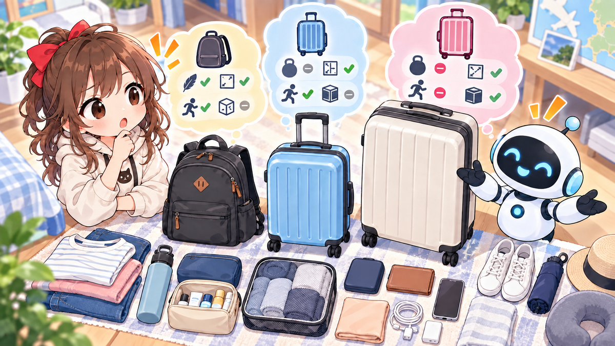 旅行の持ち物は何を基準に決める？用途別チェックリスト